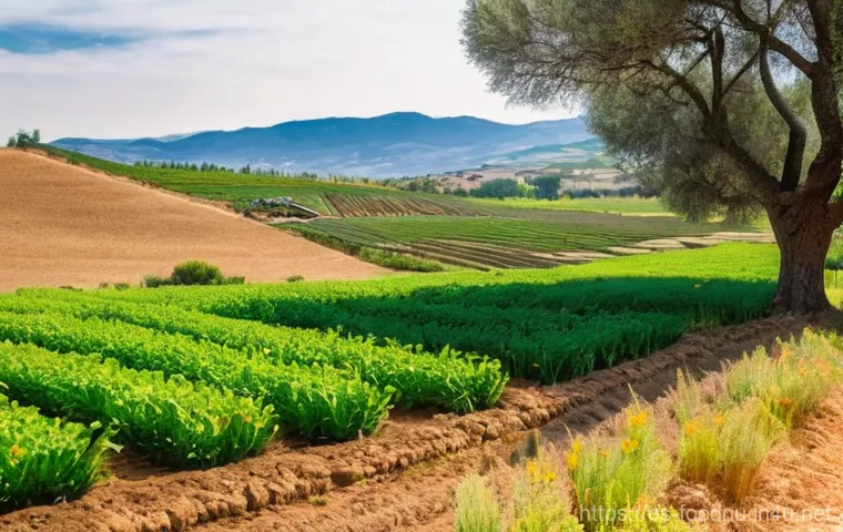 유기농 식품과 일반식품 비교 - **Prompt 1: The Abundance of an Organic Farm**
    "A breathtaking panoramic view of a thriving orga...